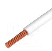 Przewód; H05V-K; linka; Cu; 0,5mm2; biały; PVC; 300/500V; Klasa: 5